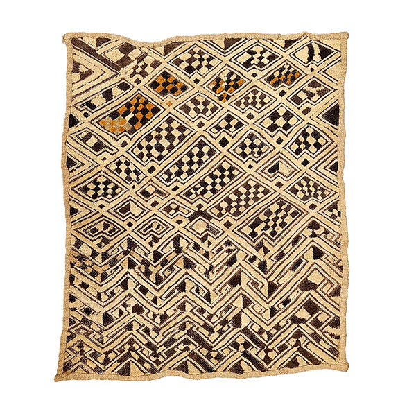 Light brown cloth with darker irregular geometric pattern