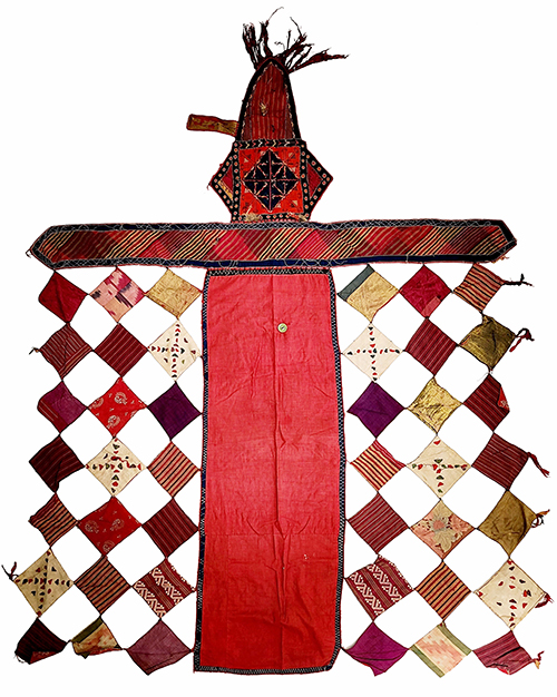 Uzbek camel cover with diamond patchwork