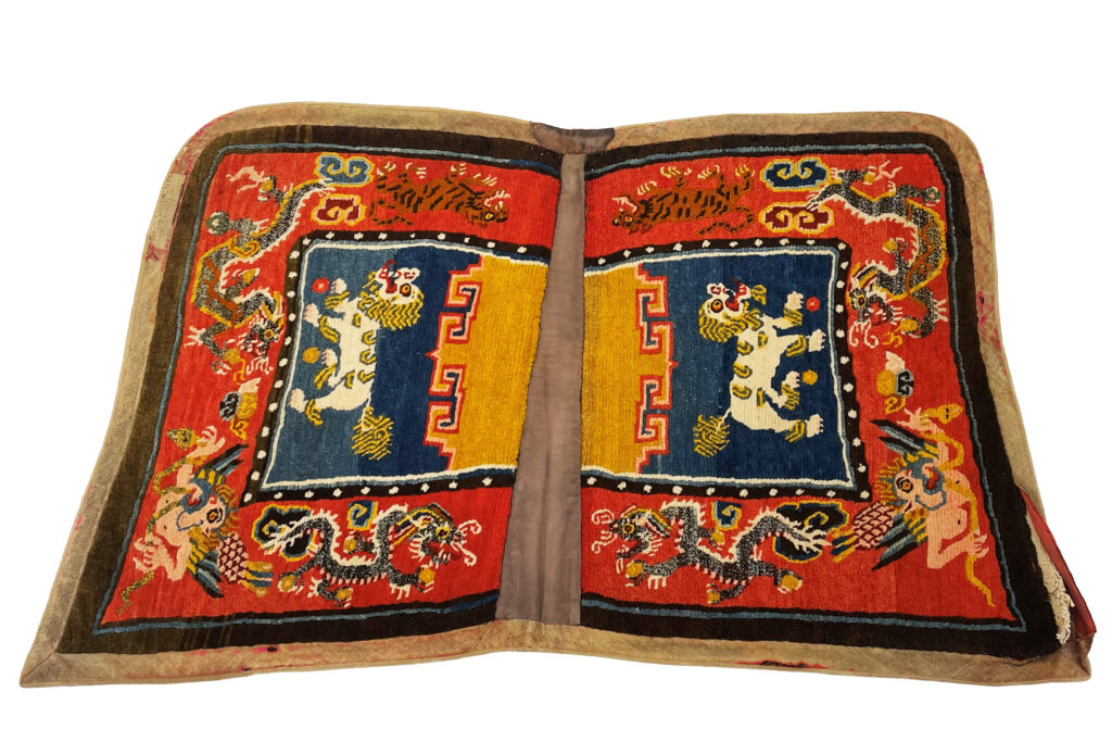 saddle rug with dragons