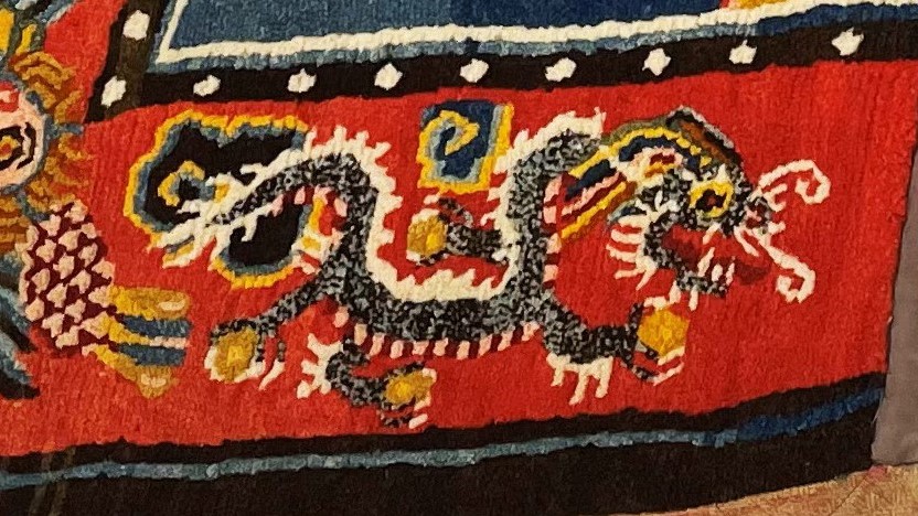 dragon detail in rug