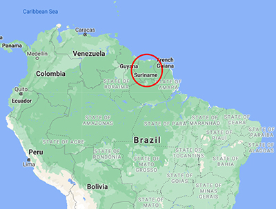 suriname map