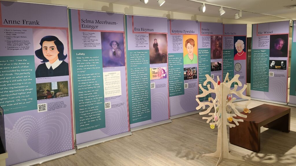 Words Music Memory exhibit panels