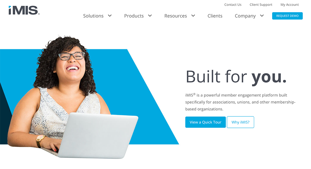 The iMIS homepage.